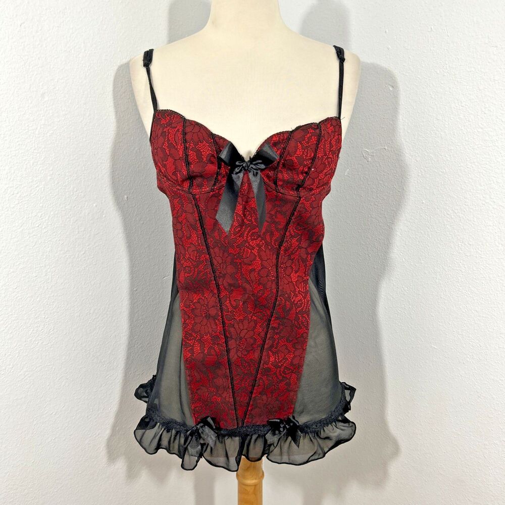 Dreamgirl Slip Womens Small Red Coquette Sexy Babydoll Sabrina Carpenter